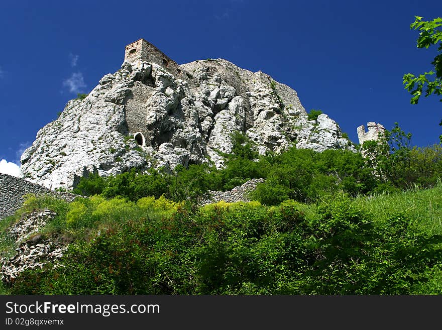 Ruins of Devin castle in Slovakia