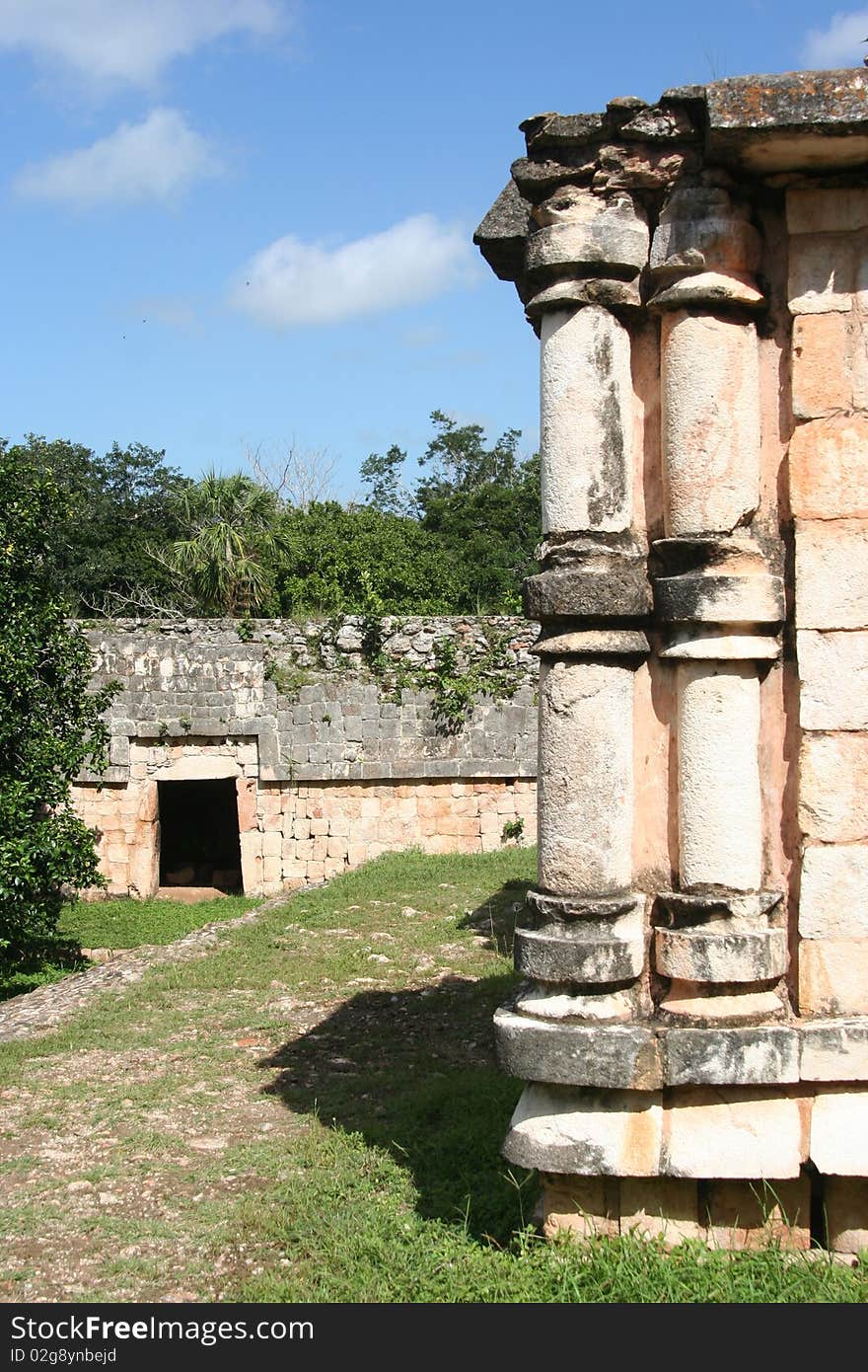 Mexico, ruins of labna' historical city on the puuc road in yucatan. Mexico, ruins of labna' historical city on the puuc road in yucatan