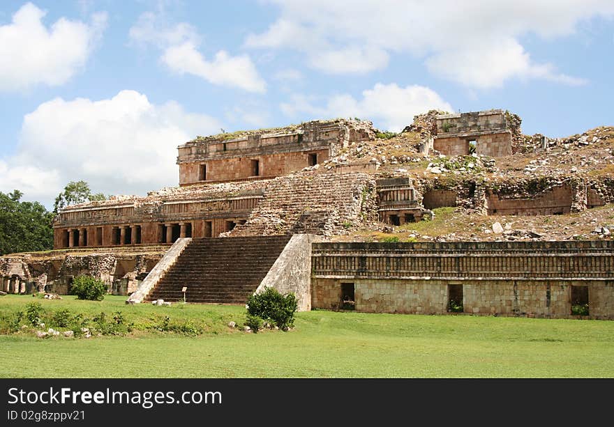 Ruins of a royal palace in the old city of labna', yucatan, mexico. Ruins of a royal palace in the old city of labna', yucatan, mexico