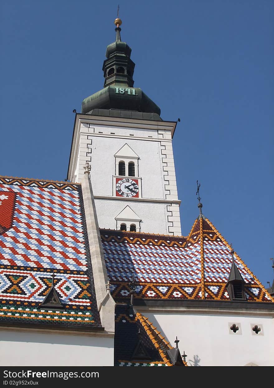 Zagreb - the church of Saint Marko. Zagreb - the church of Saint Marko