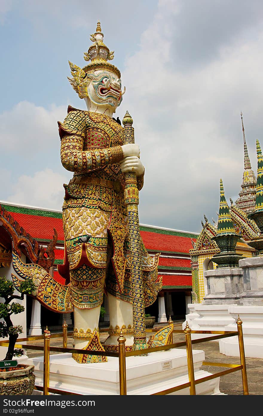 Bangkok Grand Palace guard in Thailand