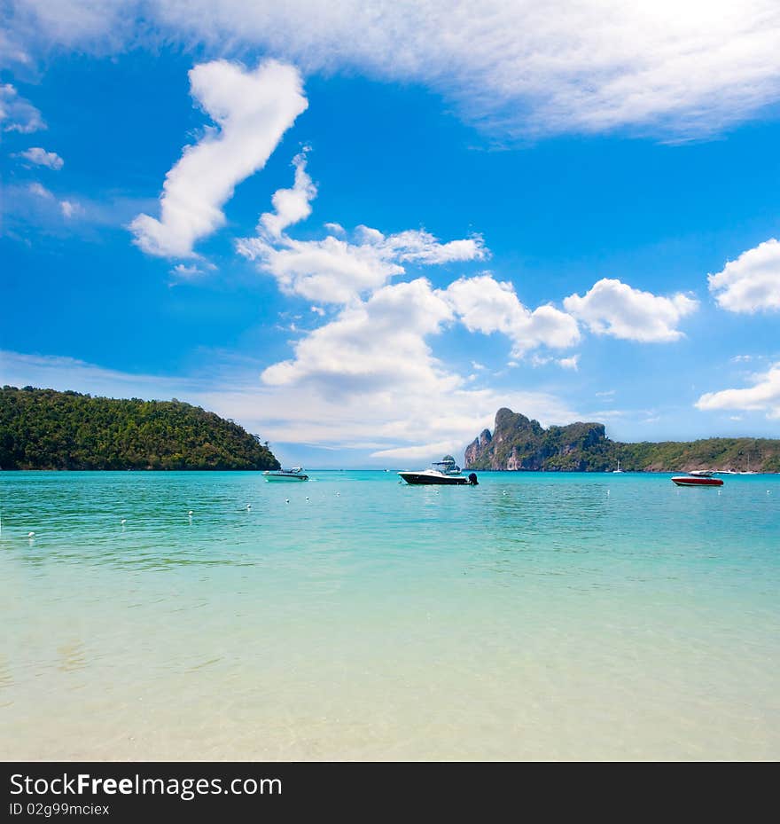 Beach at the sea in Thailand