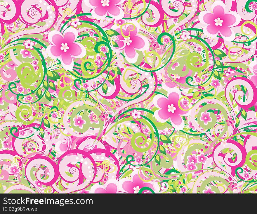 Beautiful floral ornament pattern, illustration. Beautiful floral ornament pattern, illustration