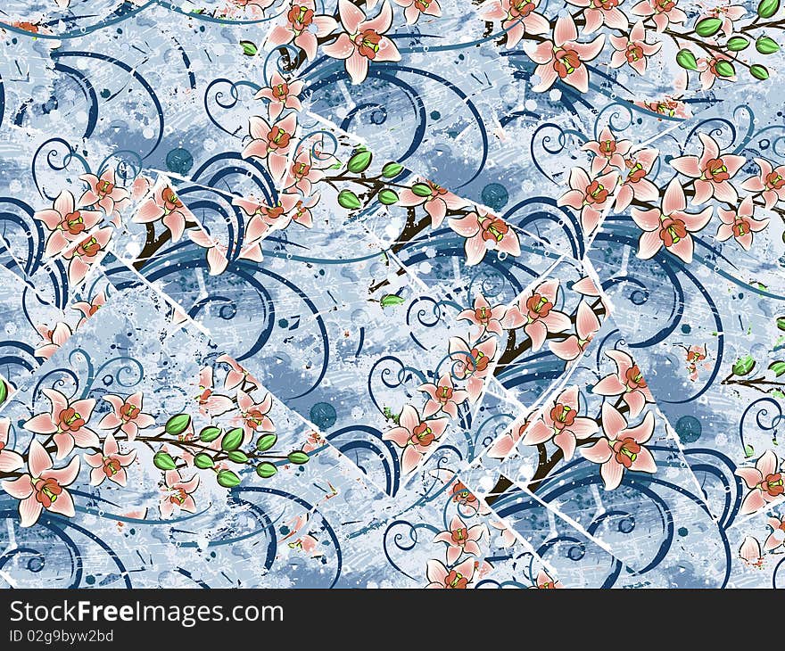 Beautiful floral ornament pattern, illustration. Beautiful floral ornament pattern, illustration