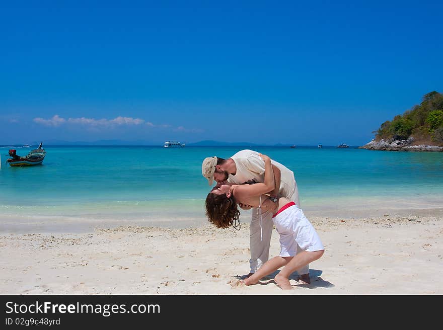 Couple at the sea in Thailand