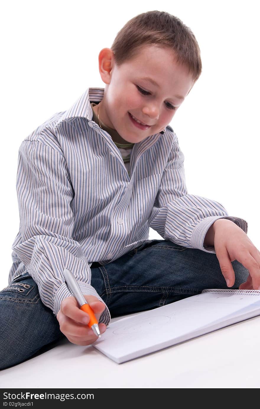 Boy Reading A Book