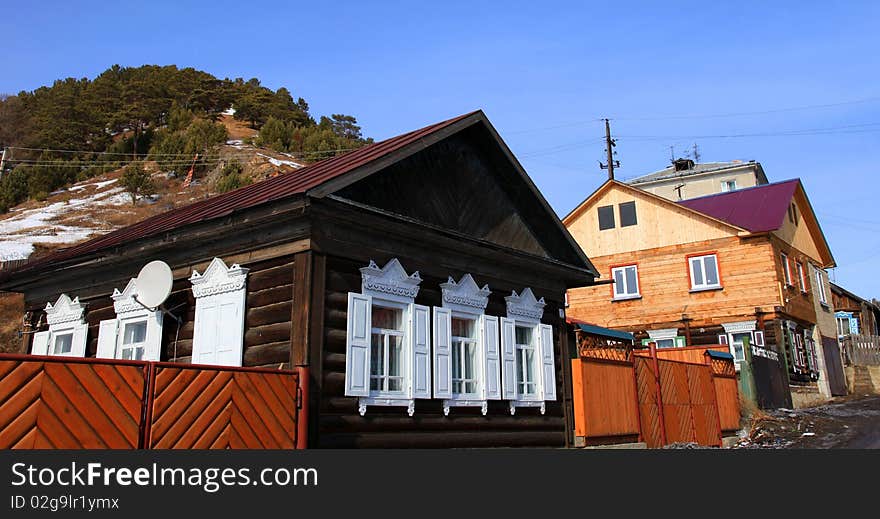 Listvyanka settlement, Lake Baikal, Russia. Listvyanka settlement, Lake Baikal, Russia.