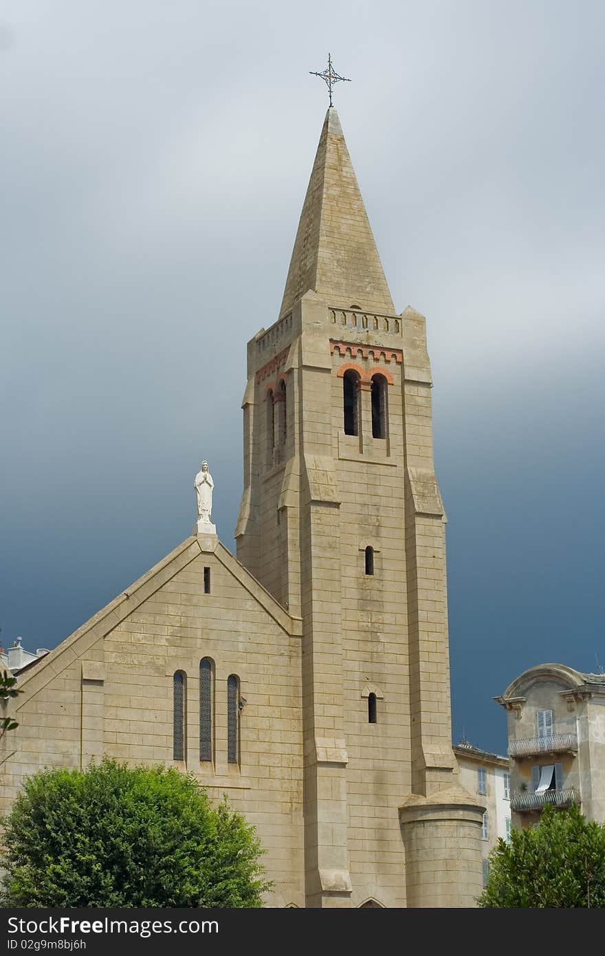 A medieval church in corse, ajaccio