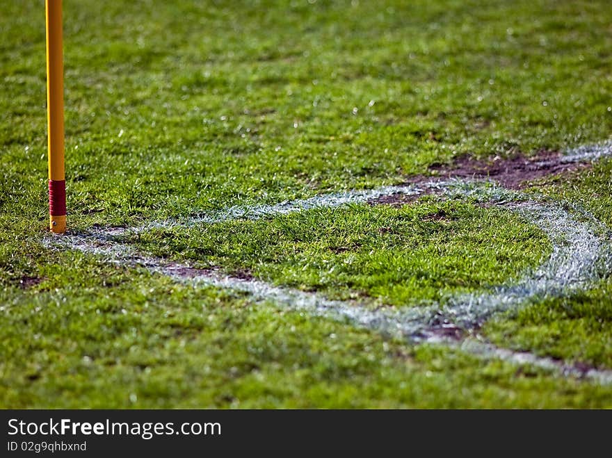 Football corner in a stadium