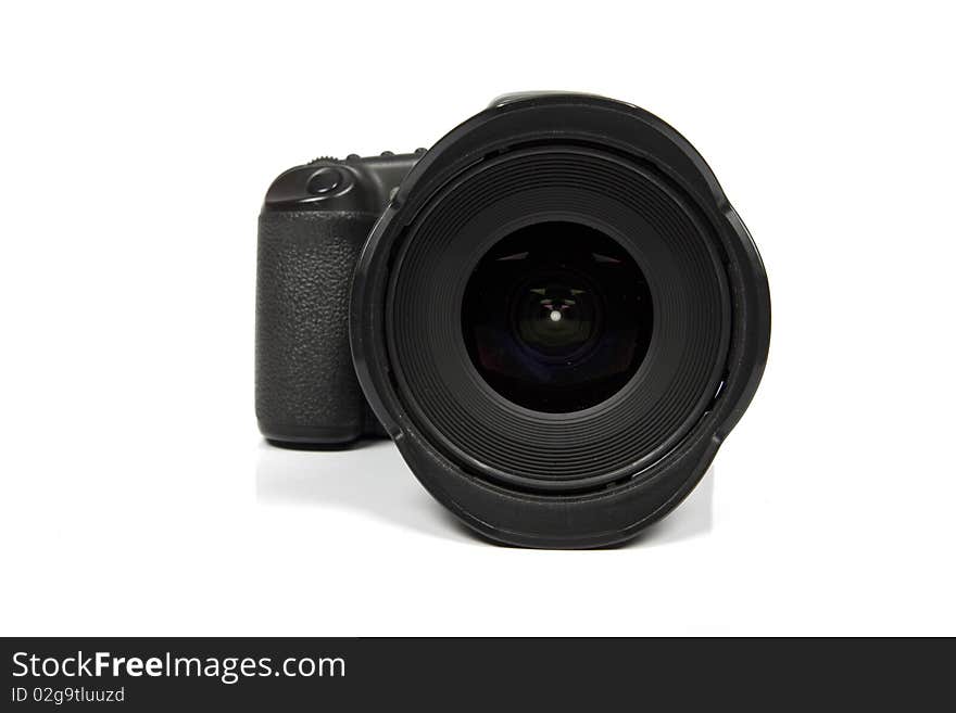 Digital camera isolated on white background