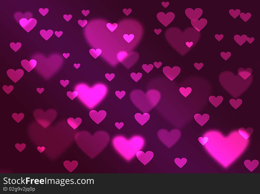 Valentine's day pink background bokeh