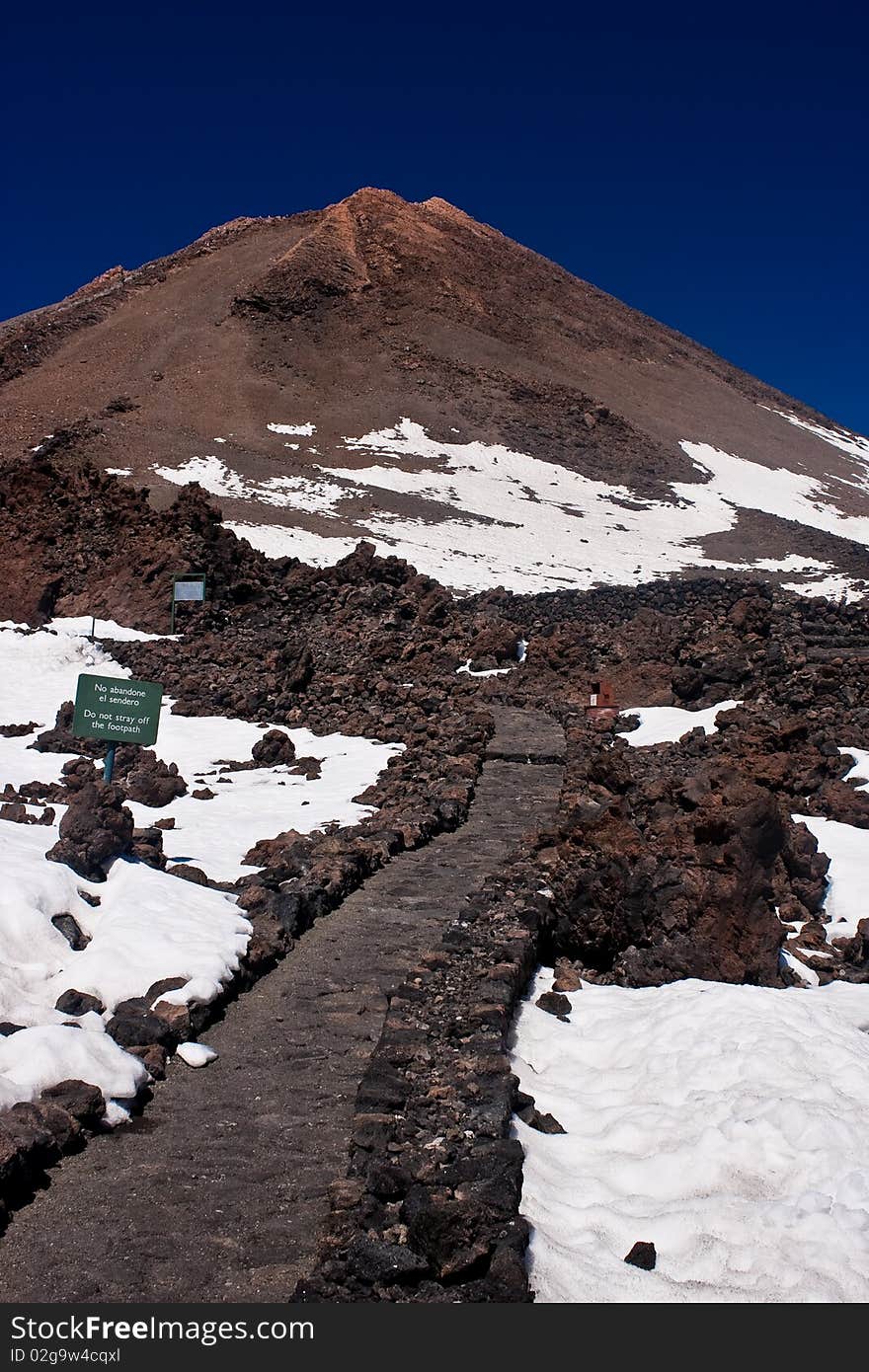 Tenerife volcano in the mid of spring