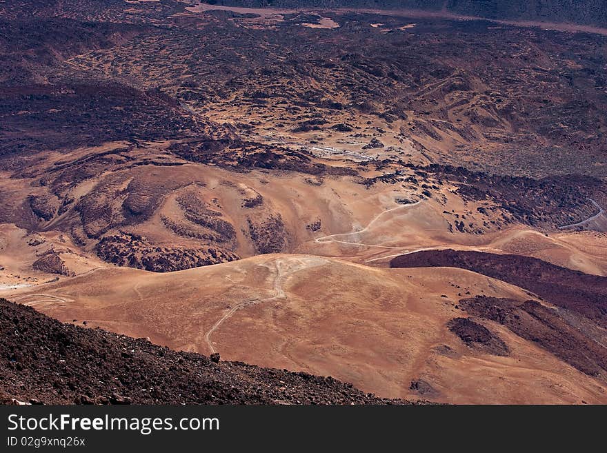 Tenerife volcano in the mid of spring