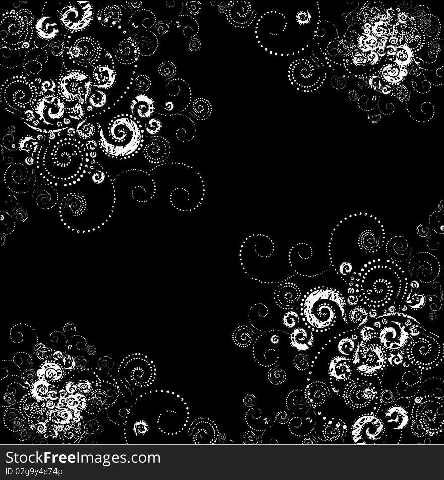 Vector modern background twirls