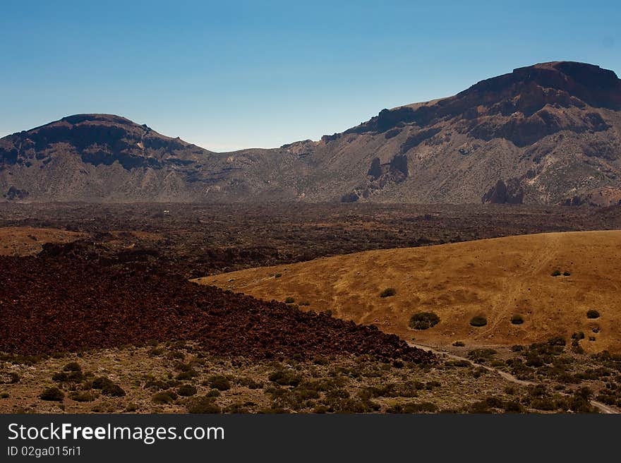 Tenerife volcano in the mid of spring