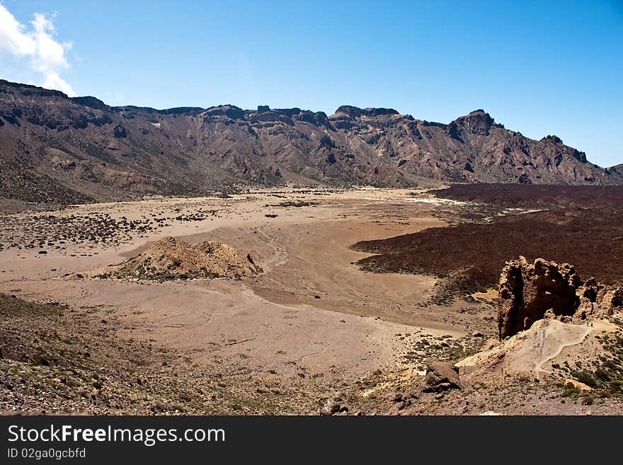 Tenerife volcano in the mid of spring