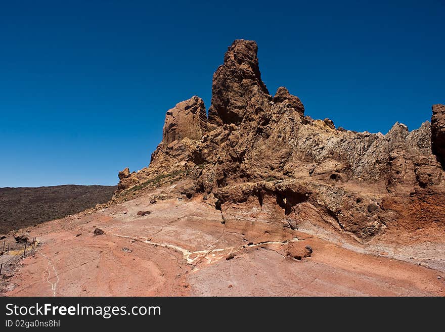 Tenerife volcano in the mid of spring