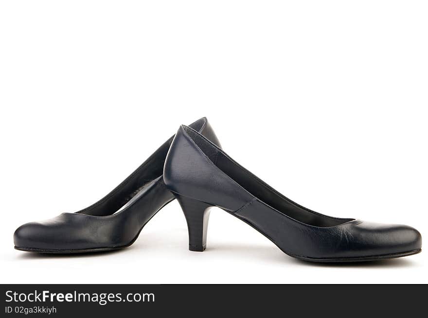 Black shoes with white background