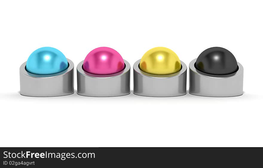 Ink sphere in different colors. Ink sphere in different colors