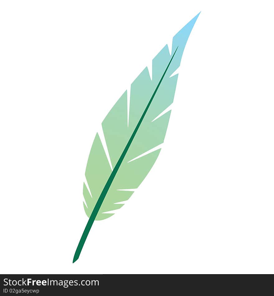 Vector illustration of blue plume