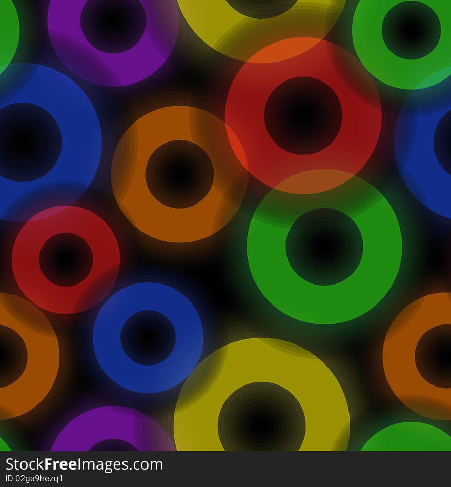 Vector illustration of Seamless Color Ring Pattern