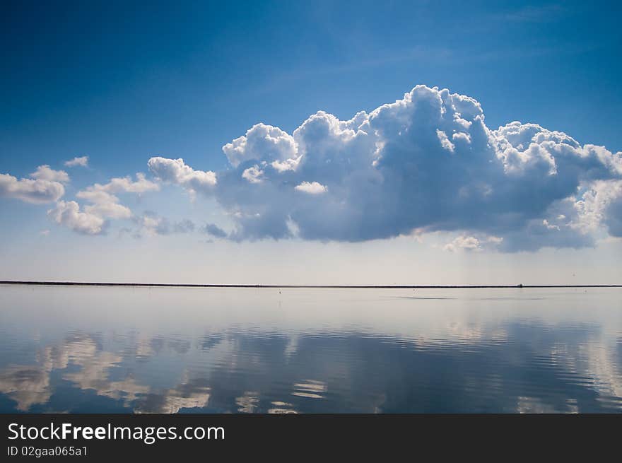 Calm Water with Clouds reflected