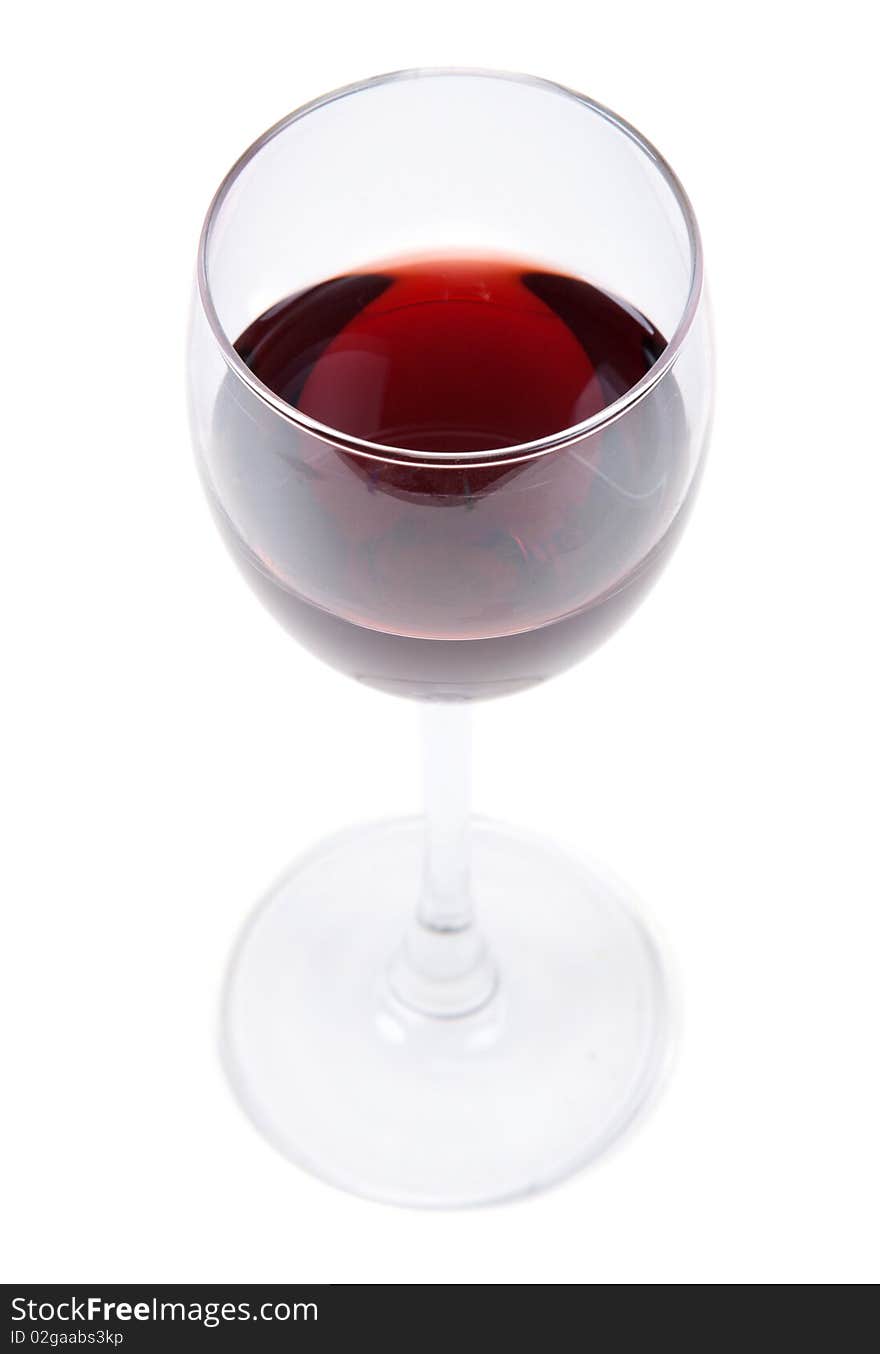 Tall wine glass red wine