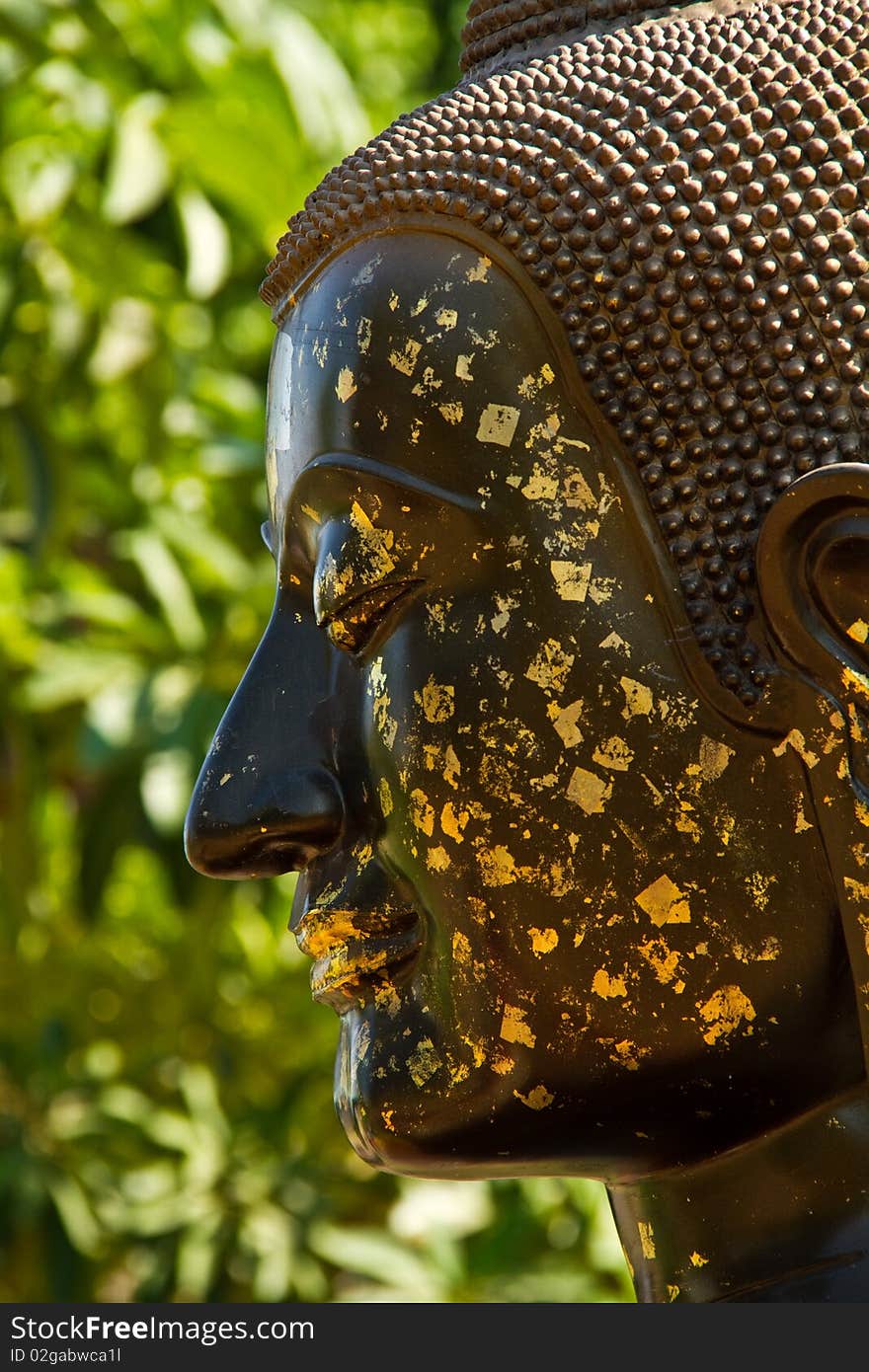 The Ancient Buddha Statue In Front Of The Pagangel