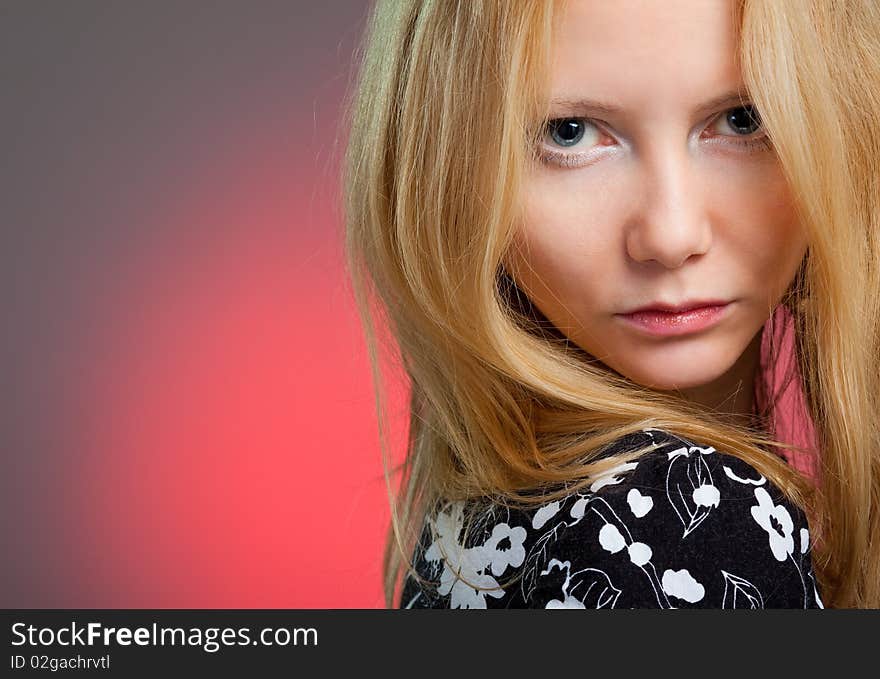 Beautiful young woman studio shot