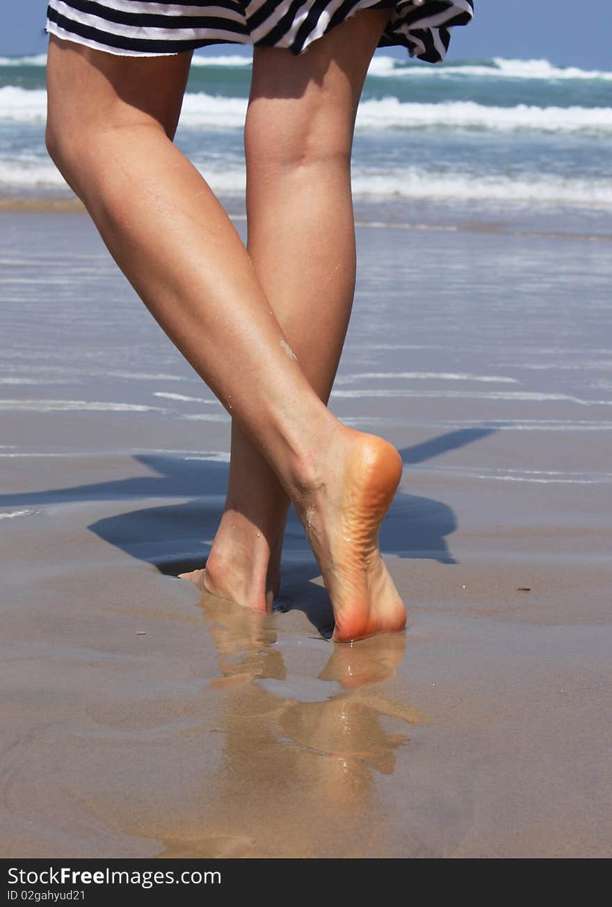 Beautiful young girl on the beach. Beautiful young girl on the beach