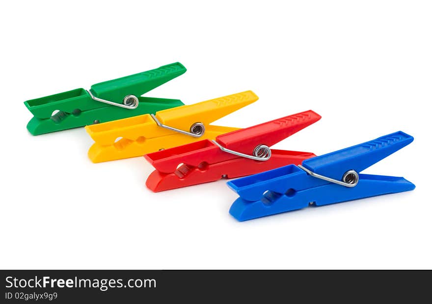 Coloured clothespins