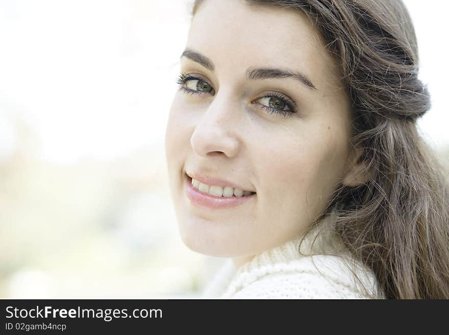 Portrait of a Pretty Young Woman Smiling To Camera. Portrait of a Pretty Young Woman Smiling To Camera