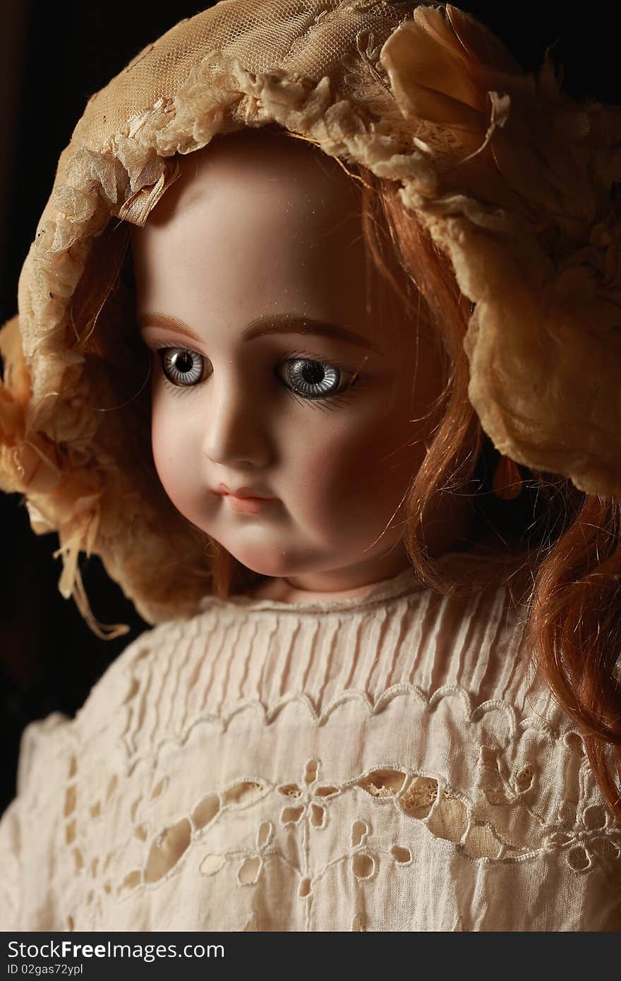 A beautiful doll portrait , shot in a studio. A beautiful doll portrait , shot in a studio.