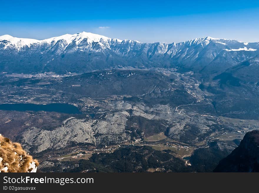 Aerial view of Trento valley