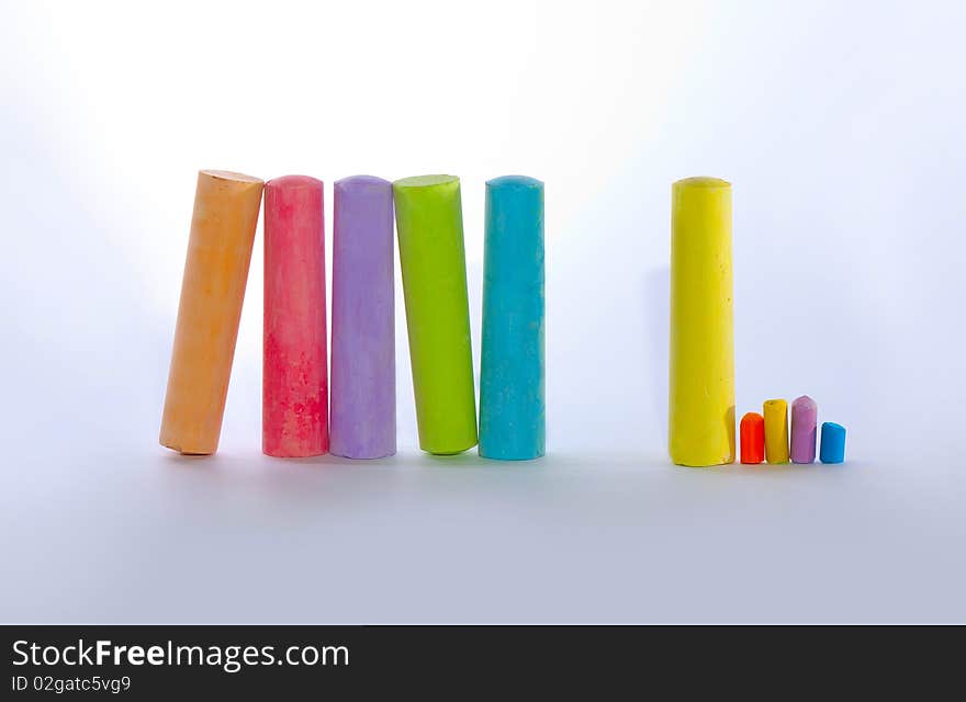 Multicolor chalk sticks