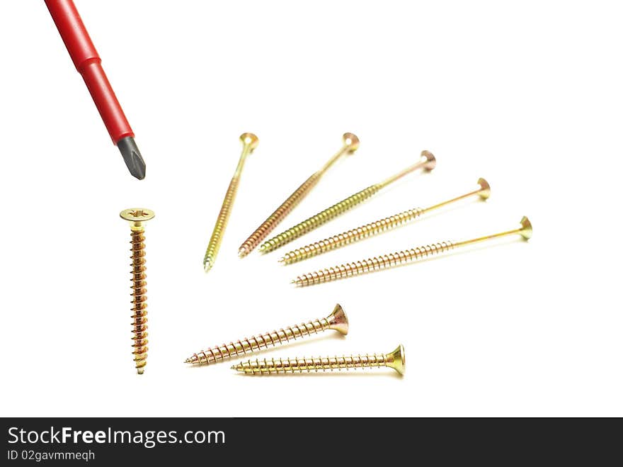 Screwdriver and screws