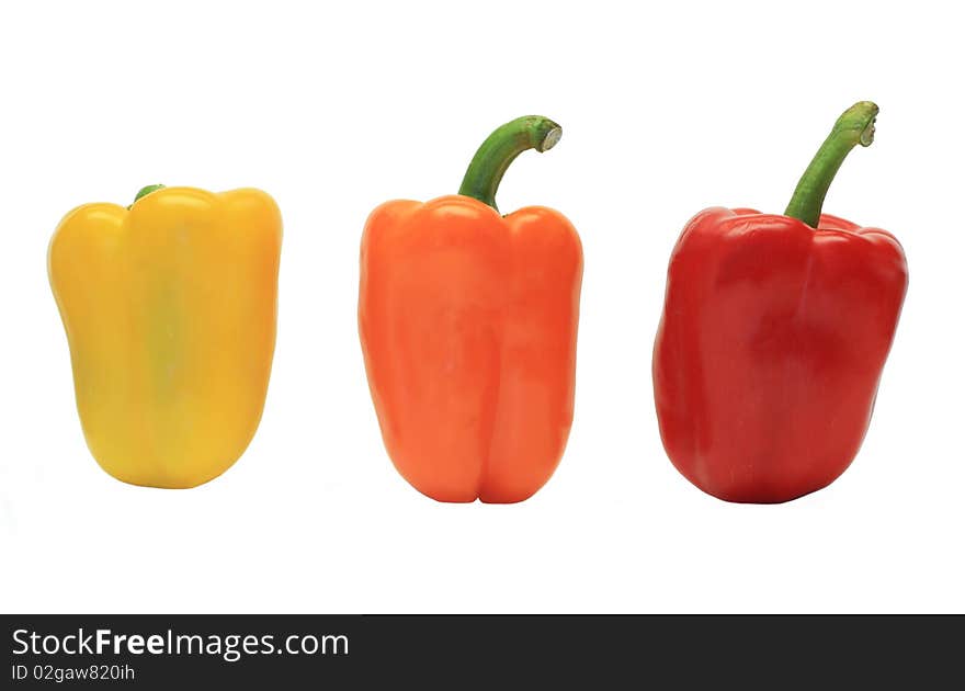 Isolated Sweet Bell Peppers