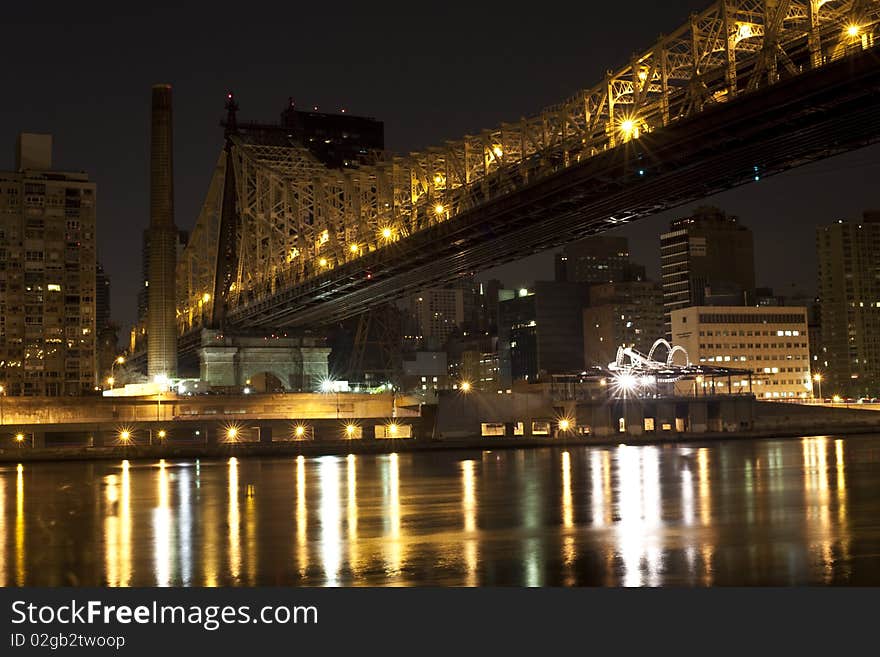 Queensboro bridge as seen from Queens New York city