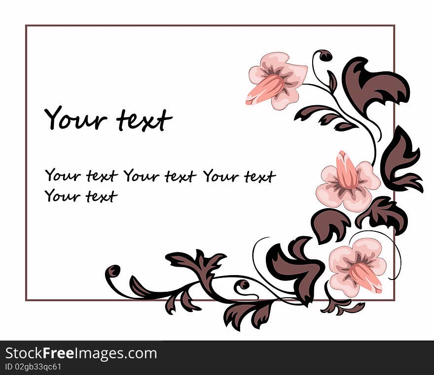 Floral background for greeting card. Floral background for greeting card.