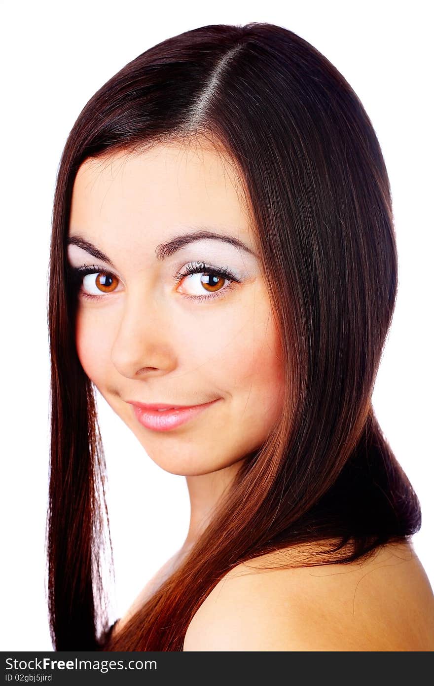 Young woman posing in studio