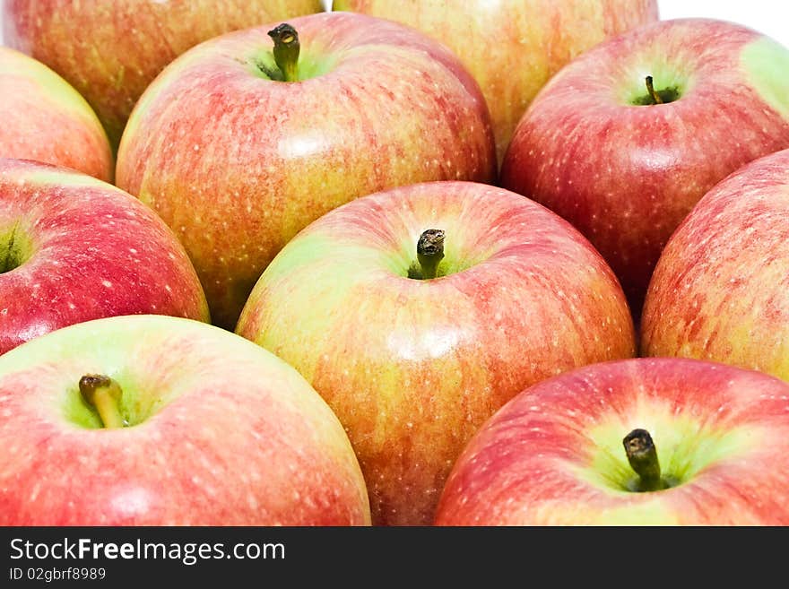 Fresh and juicy apples background