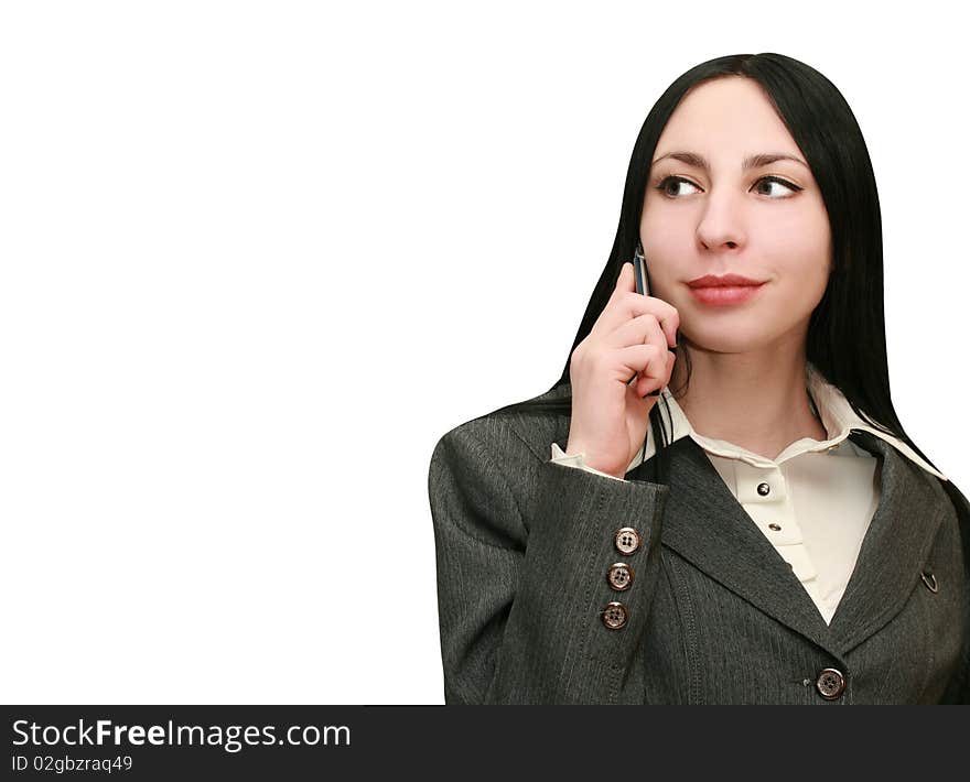 Woman Listening On The Phone