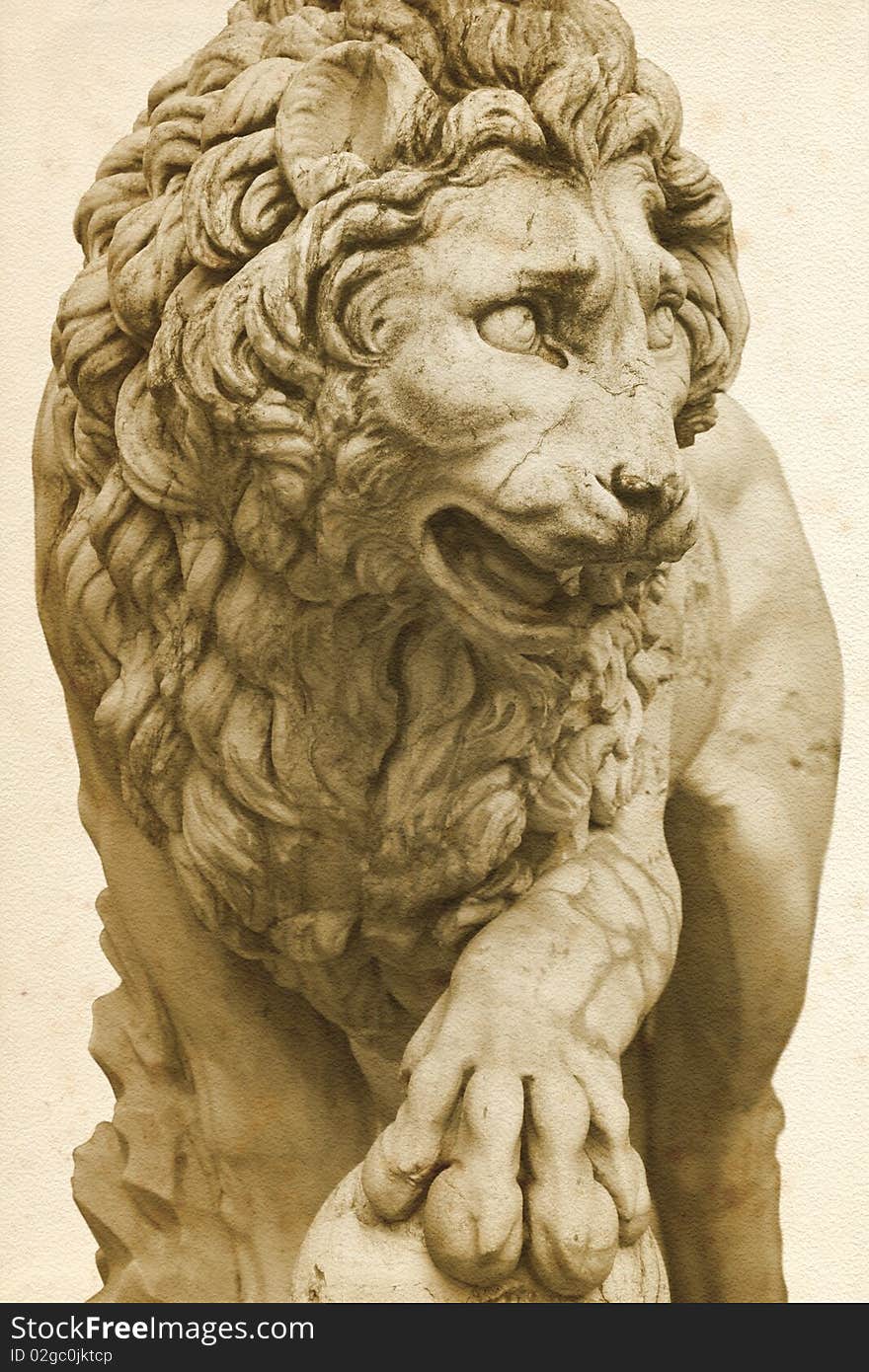 Statue of lion at piazza della Signoria in the historical center of Florence (Italy). Statue of lion at piazza della Signoria in the historical center of Florence (Italy)