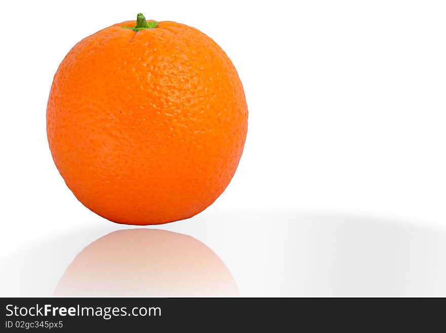 The one orange on a white background. The one orange on a white background.