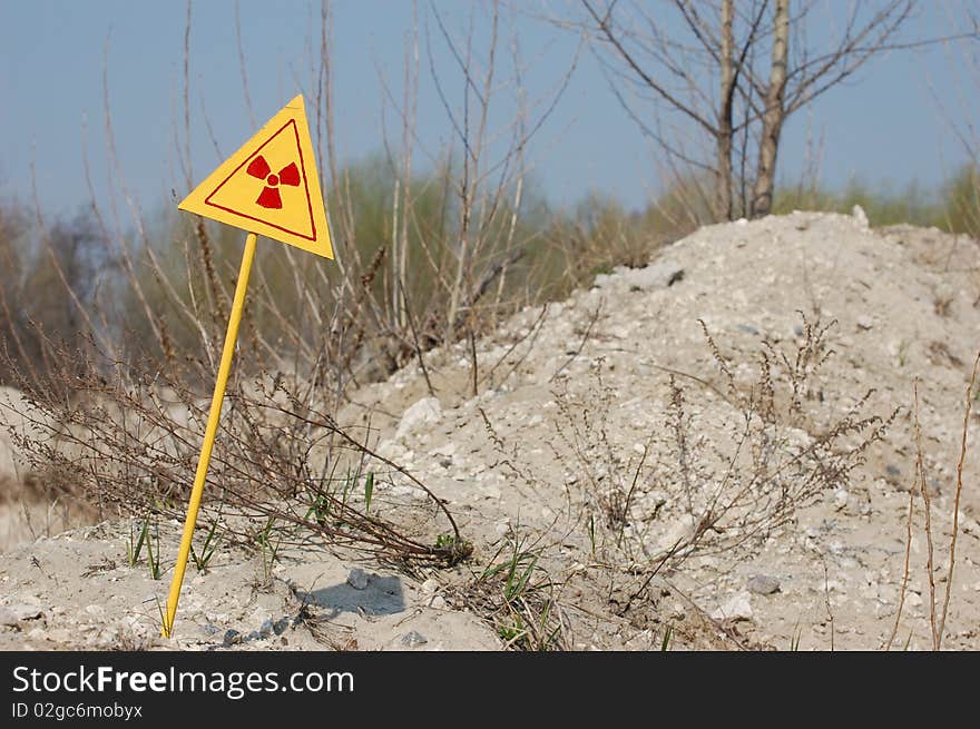 Near Chernobyl area. Modern ruins. Ukraine. Kiev region. Near Chernobyl area. Modern ruins. Ukraine. Kiev region