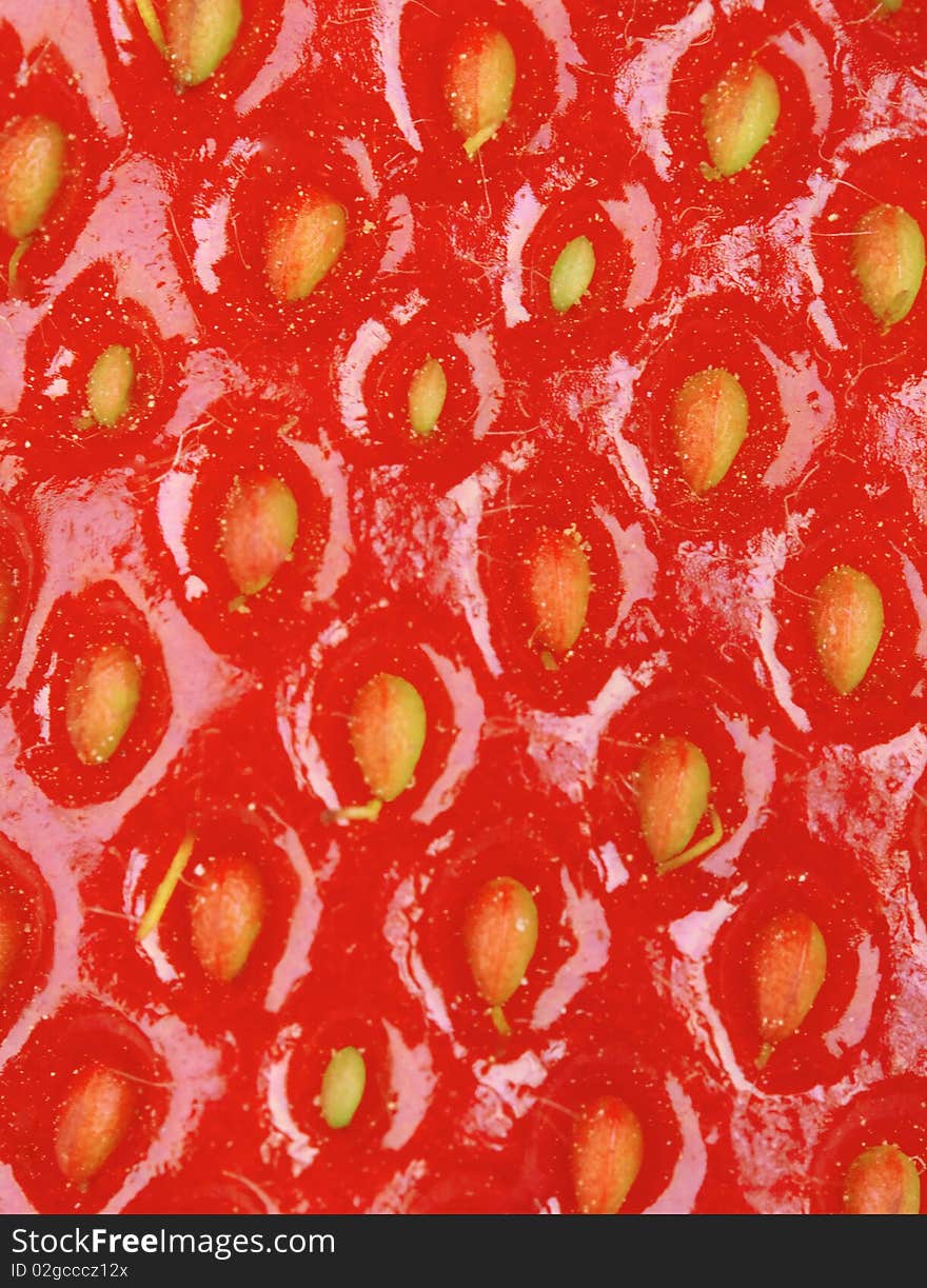 Strawberry surface texture. Close up. Strawberry surface texture. Close up