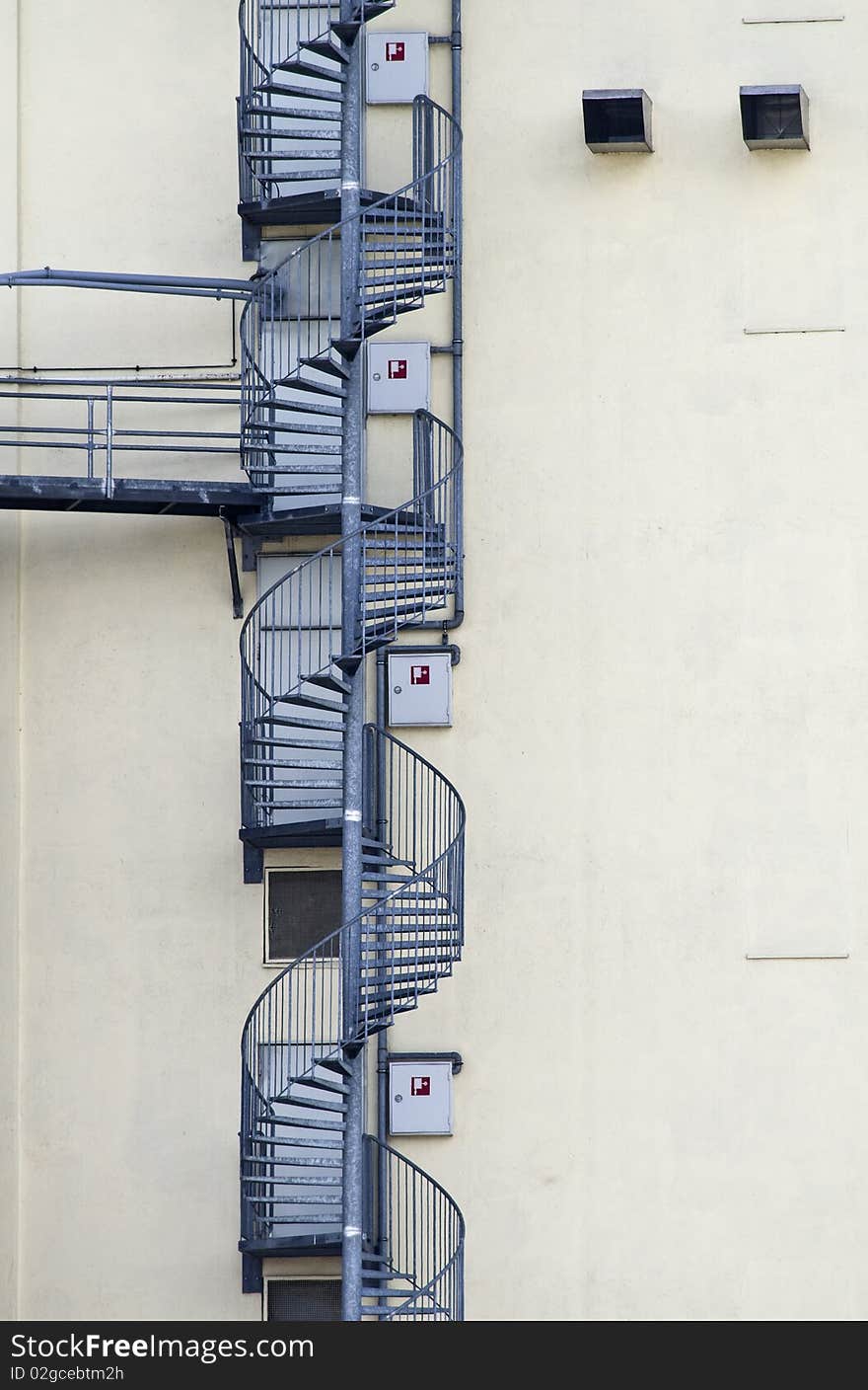 Fire escape on a outside facade