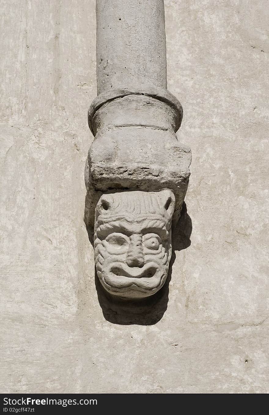 Stone carving. Church of the Intercession on the Nerl (Vladimir region of Russia)