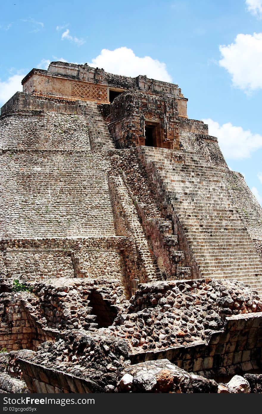 Pyramid in uxmal, mexico