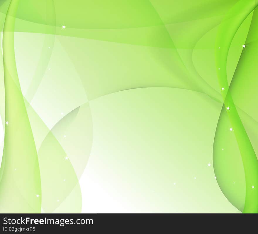 Abstract light green background with waves. Abstract light green background with waves